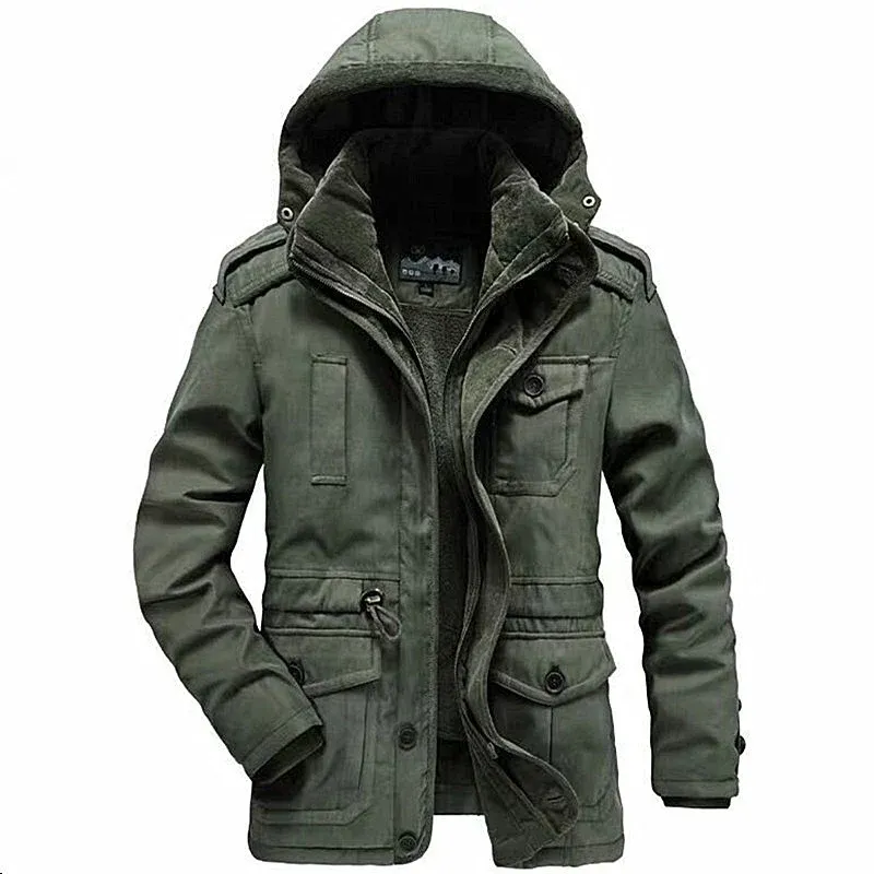 Herren multifunktionale Outdoor-Jacke mit gefüttertem Innenbereich und verstellbarem Kapuzendesign – Taviero