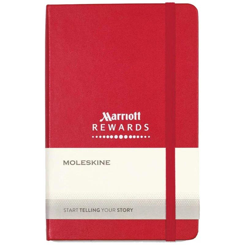 Moleskine Scarlet Red Hard Cover Ruled Medium Notebook