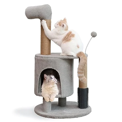 Cat tree, cat tower with observation deck, Unique and cute small horse cat house for indoor cats