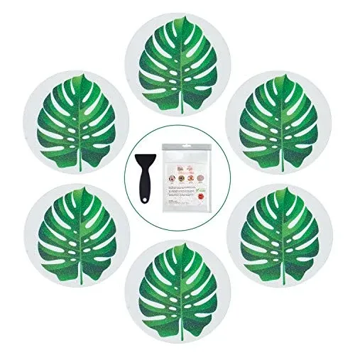 Non-slip bathtub stickers, large sheets, self-adhesive, for shower and bathtub, with premium scraper, 10 pieces