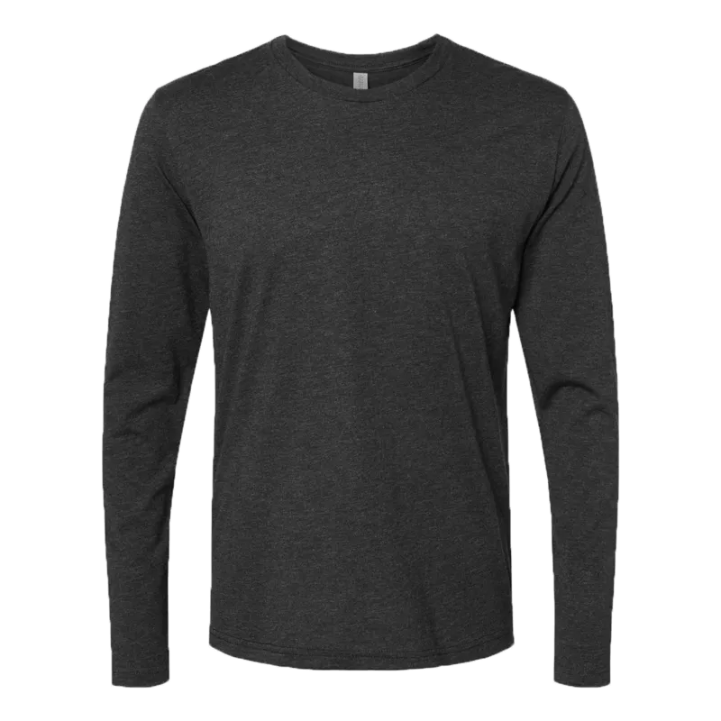 Next Level Men's Vintage Black Triblend Long-Sleeve Crew Tee