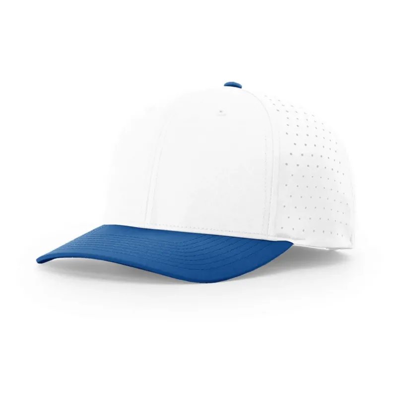 Richardson White/White/Royal Laser Perf R-Flex Snapback