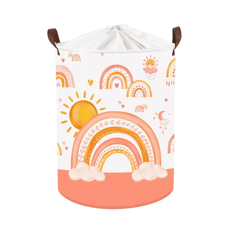 Children's laundry basket with handle Foldable clothes toy storage basket