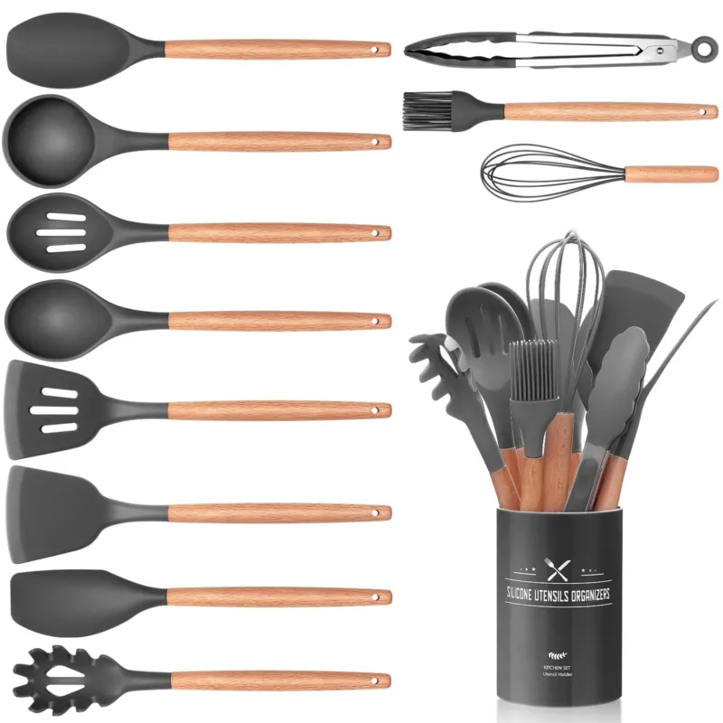 12 Piece Kitchen Utensil Set, Silicone Kitchen Utensils Set