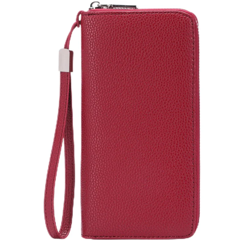 Wallets Large Capacity Long Wallet Gross Cardholder Wallet with RFID Blocking and Detachable Wrist