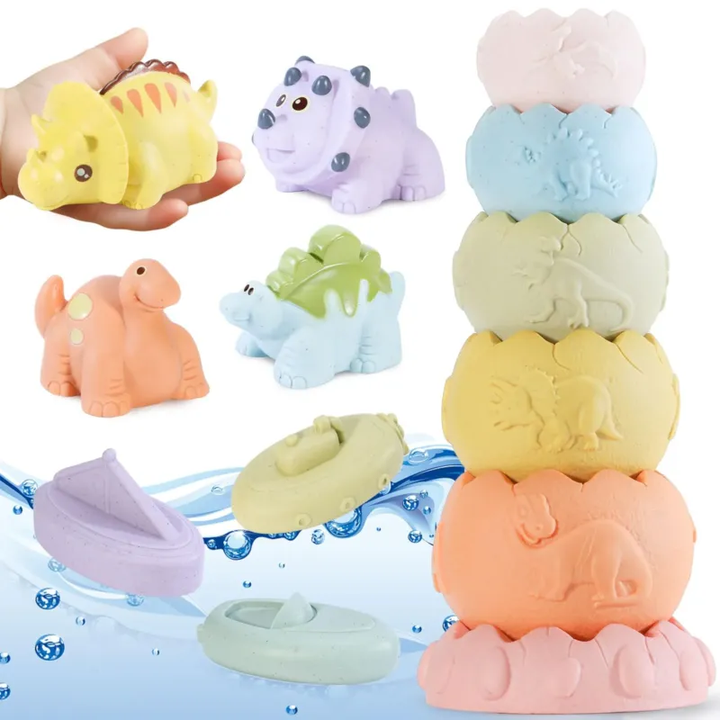 Dinosaur baby children's silicone bath toy Mold-free
