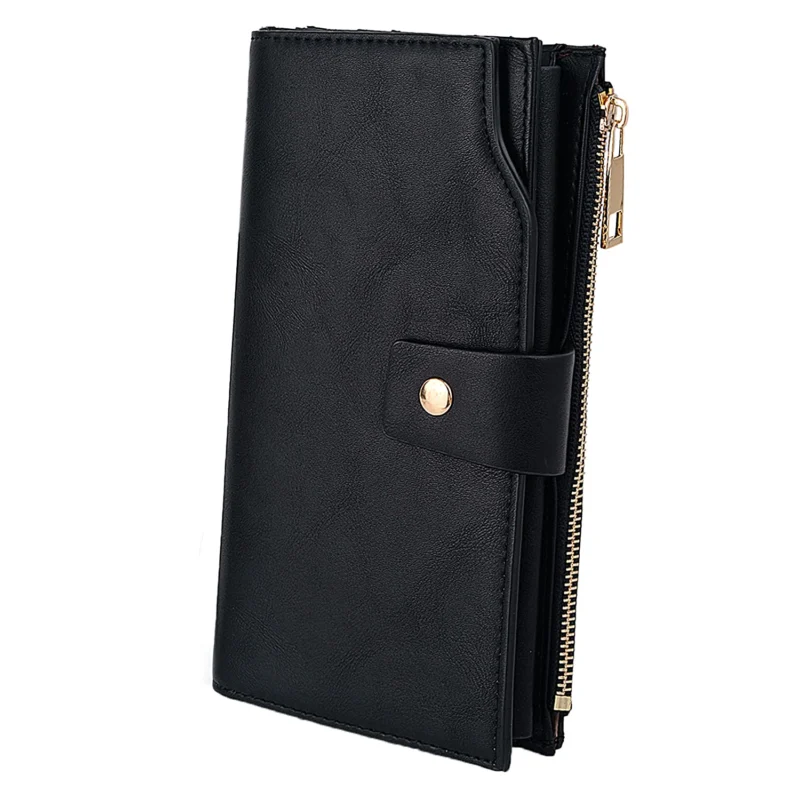 Wallet RFID Blocking Large Capacity Vegan Leather Clutch Wallet 21 Card Slots Holder Organizer
