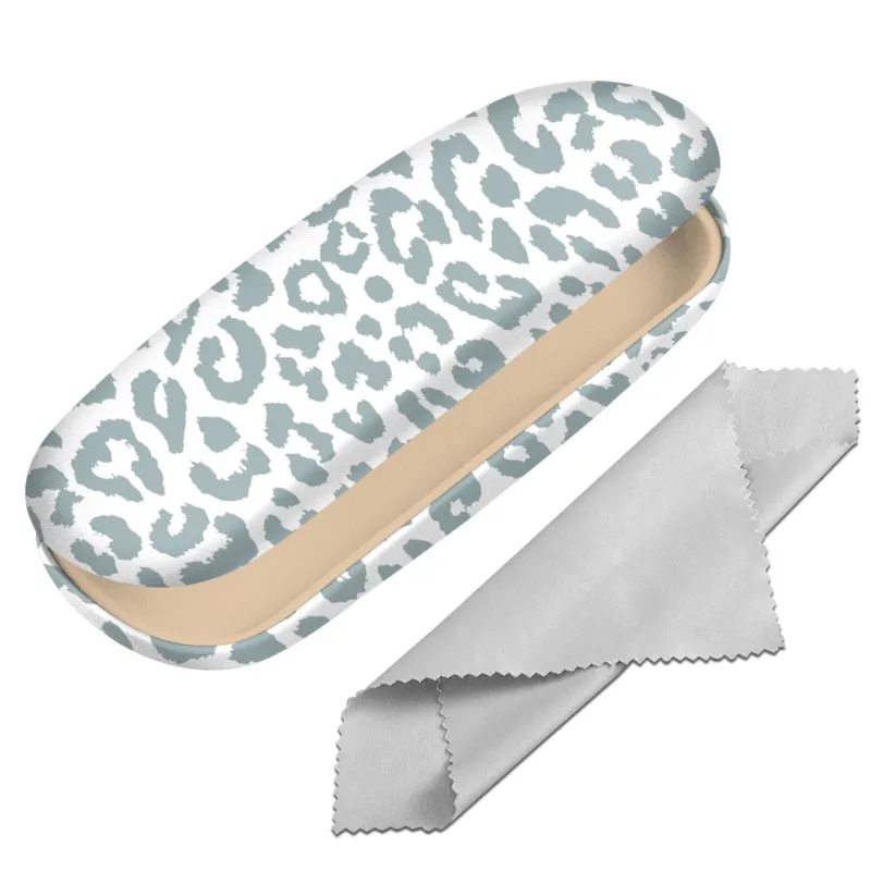 Hard Case Glasses Case, Cute Hard Case Glasses Organiser with Cleaning Cloth