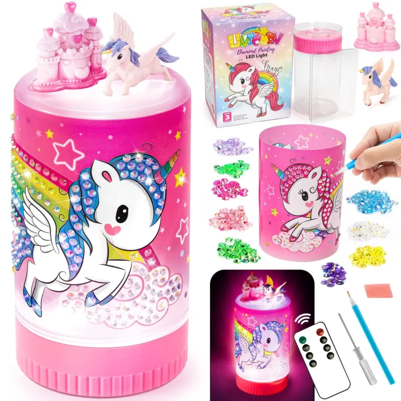 Unicorn Gifts Diamond Painting Kit Craft Kit Birthday Gift DIY Night Light Toy