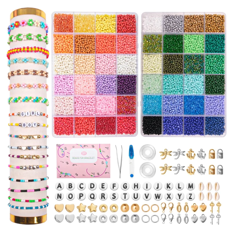 Make your own beads for bracelets Beads Set of 48 Color