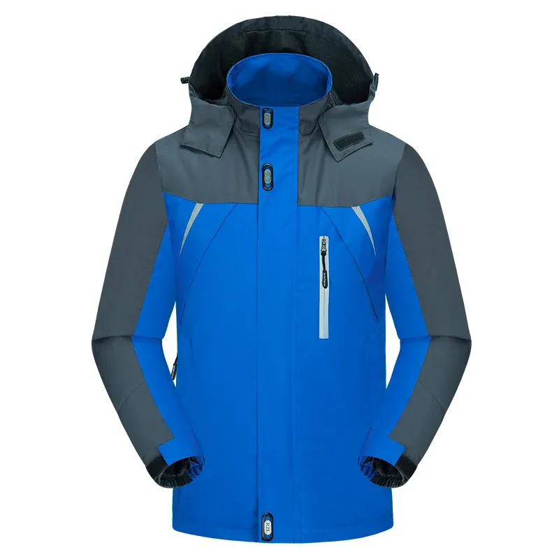 Herren isolierte Outdoor-Jacke mit verstellbarem Kapuzenkragen und wasserdichtem Material – Taviero