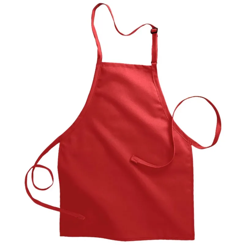 Edwards Red No-Pocket Bib Apron