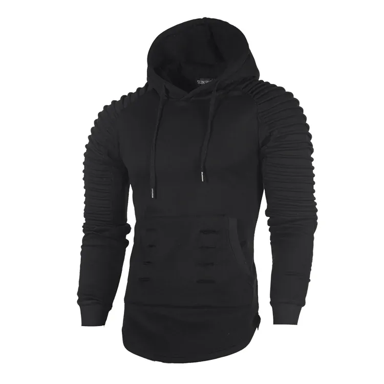 Herren Sportlicher Hoodie mit innovativem Rippendesign – Cavarno