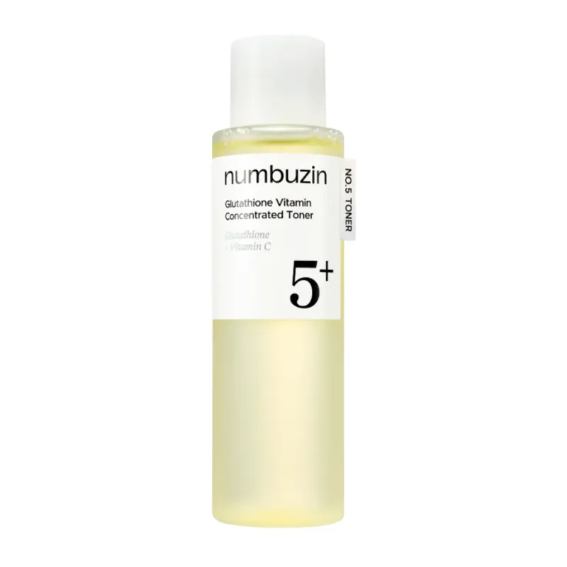 Numbuzin No.5+ Glutathione Vitamin Boosting Essential Toner für einen ebenmäßigeren Hautton und mehr Ausstrahlung