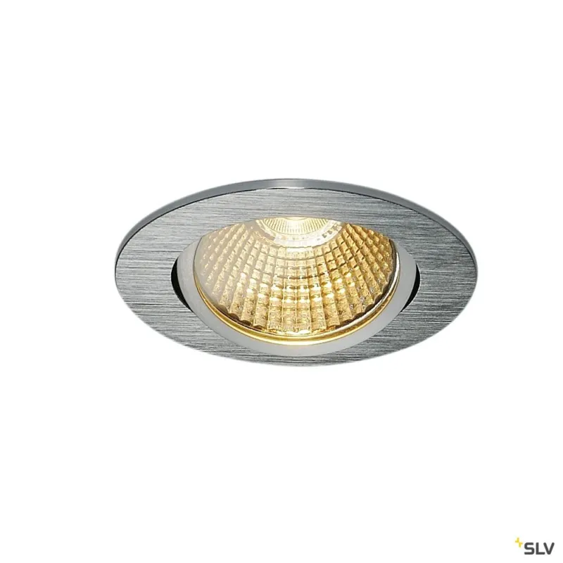 SLV NEW TRIA rund, LED Indoor Deckeneinbauleuchte, alu gebürstet, 1800-3000K 7,2W