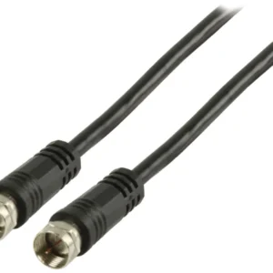 Valueline Antennenkabel F-male - F-male 10.0 m Schwarz